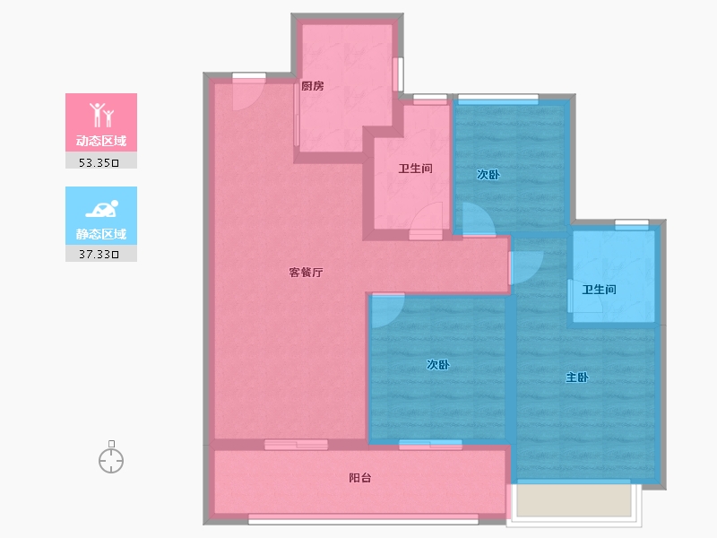 江苏省-南京市-天宸江樾-80.80-户型库-动静分区