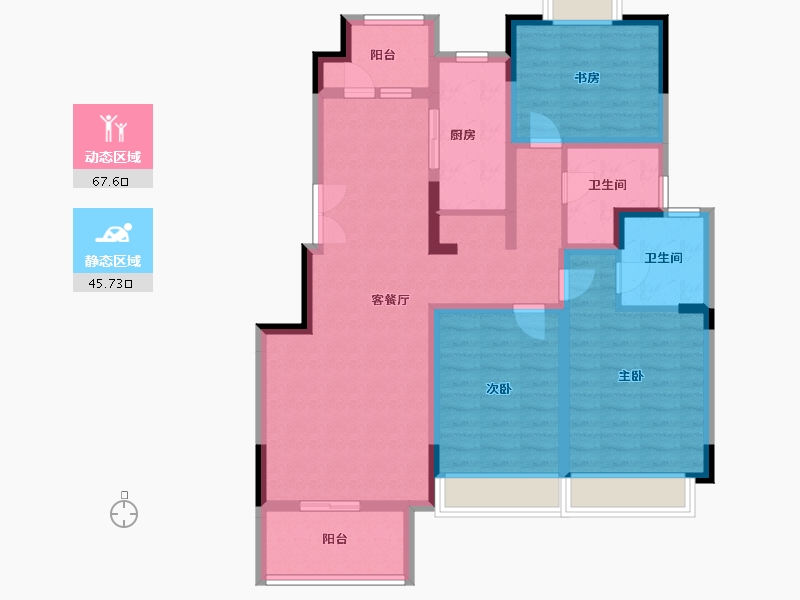 江苏省-南京市-通宇林景紫园-100.00-户型库-动静分区