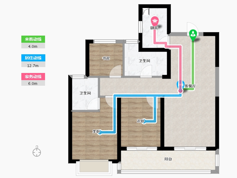 江苏省-南京市-蓝光睿创新筑-79.99-户型库-动静线