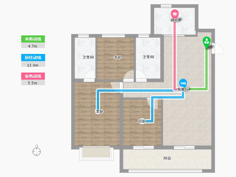 江苏省-南京市-花语熙岸府-93.60-户型库-动静线