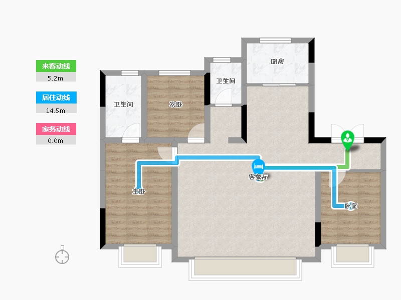 吉林省-长春市-睿德·锦绣山河-92.09-户型库-动静线