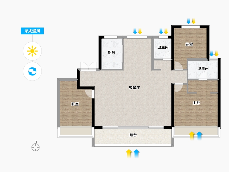 河南省-郑州市-郑州华侨城-114.32-户型库-采光通风