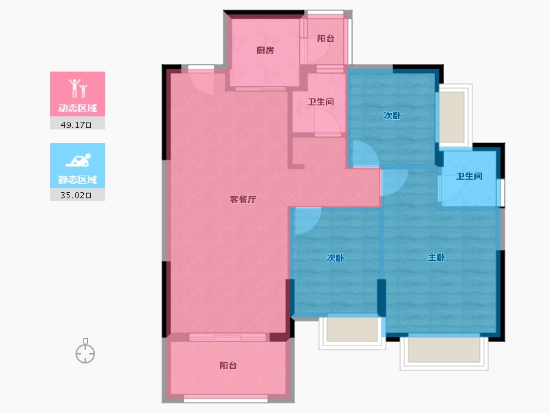 广西壮族自治区-梧州市-精通豪庭-77.00-户型库-动静分区