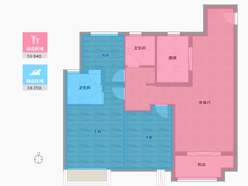 江苏省-南京市-保利观棠和府-80.80-户型库-动静分区