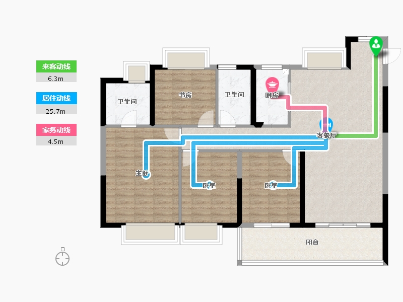 江苏省-南京市-星河国际-114.40-户型库-动静线