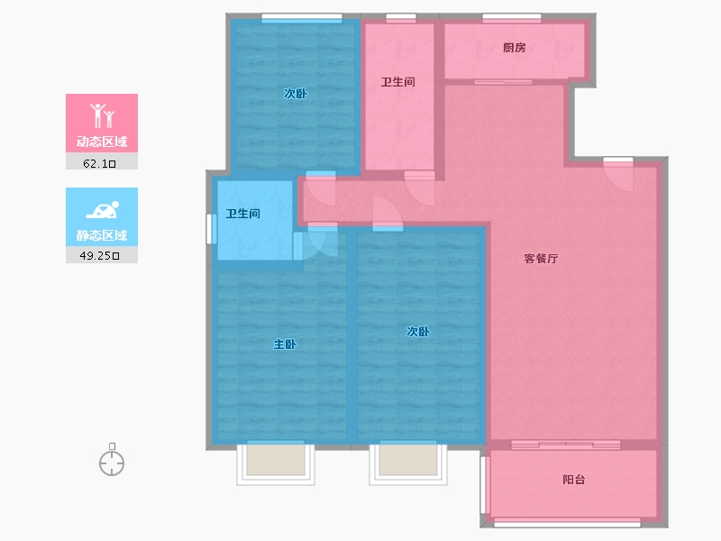 山东省-潍坊市-橡树湾-99.00-户型库-动静分区