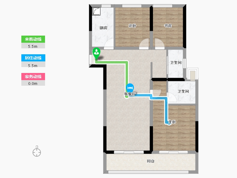 江苏省-南京市-江宁金茂悦-91.99-户型库-动静线