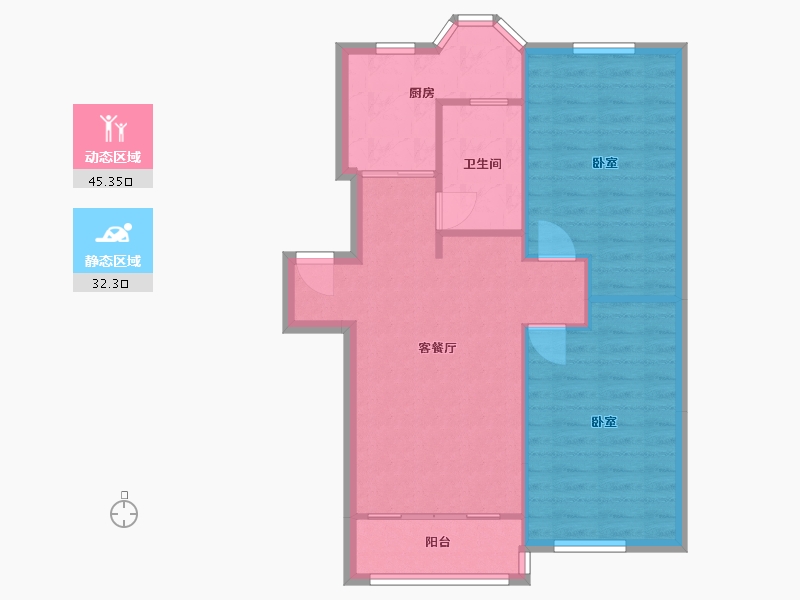 上海-上海市-金杨路750弄-68.00-户型库-动静分区