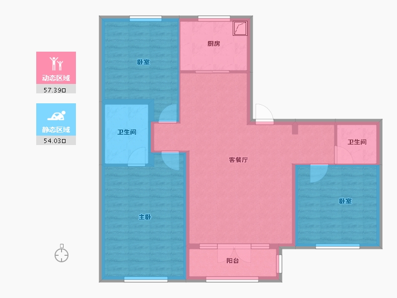 吉林省-长春市-澳海富春山居-100.00-户型库-动静分区