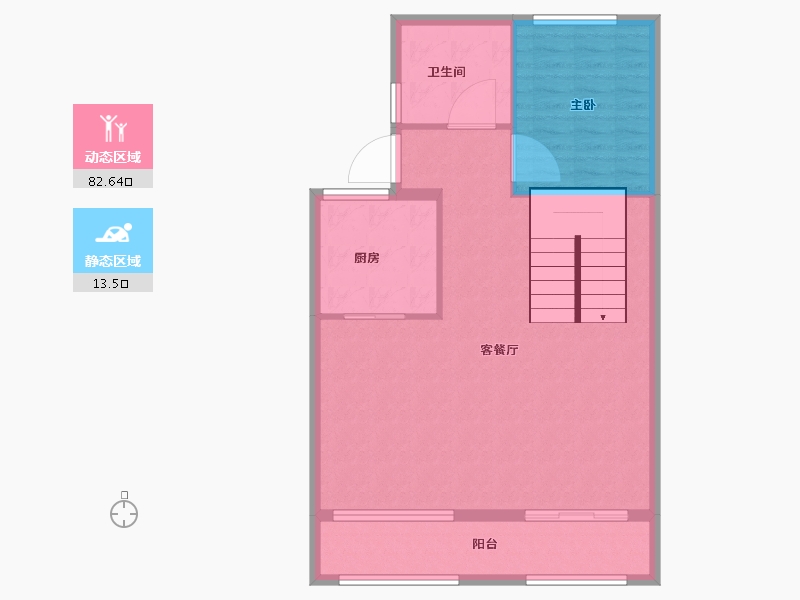 浙江省-杭州市-朗诗溪涧雅庐-88.55-户型库-动静分区