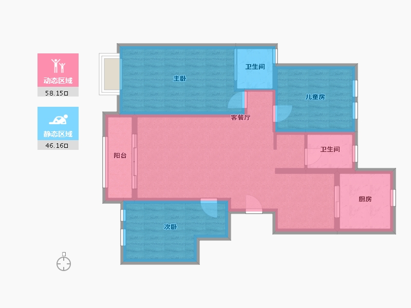 河南省-郑州市-水之郡-106.00-户型库-动静分区