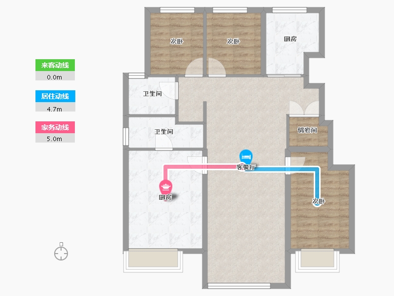 北京-北京市-龙湖·云河砚-96.00-户型库-动静线