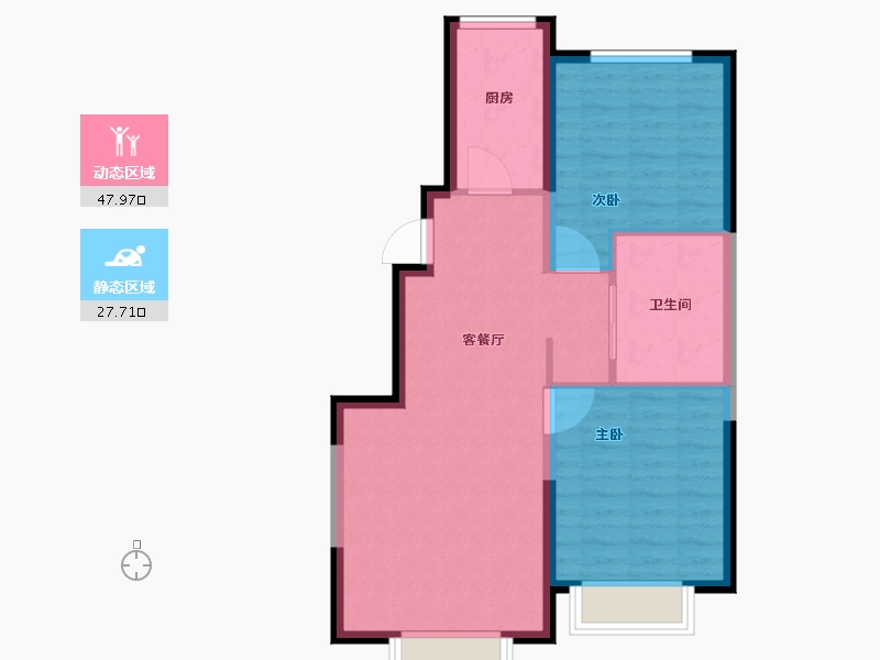 河北省-保定市-涿州华侨城-68.38-户型库-动静分区