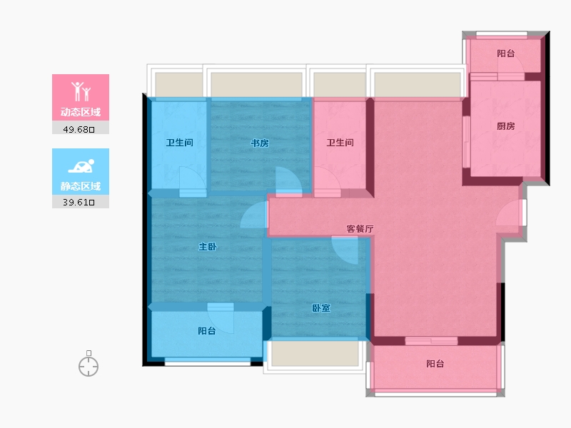 广东省-深圳市-京基御景半山花园-83.00-户型库-动静分区