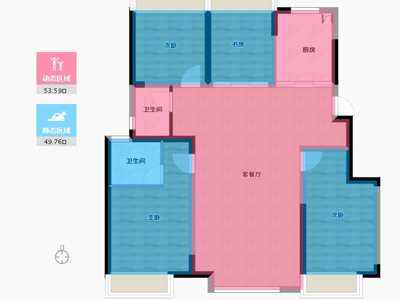 北京-北京市-中铁·长春博览城-92.79-户型库-动静分区