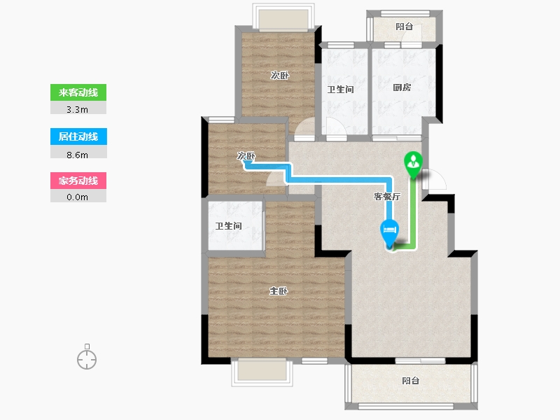 江苏省-南京市-橡树城-108.80-户型库-动静线