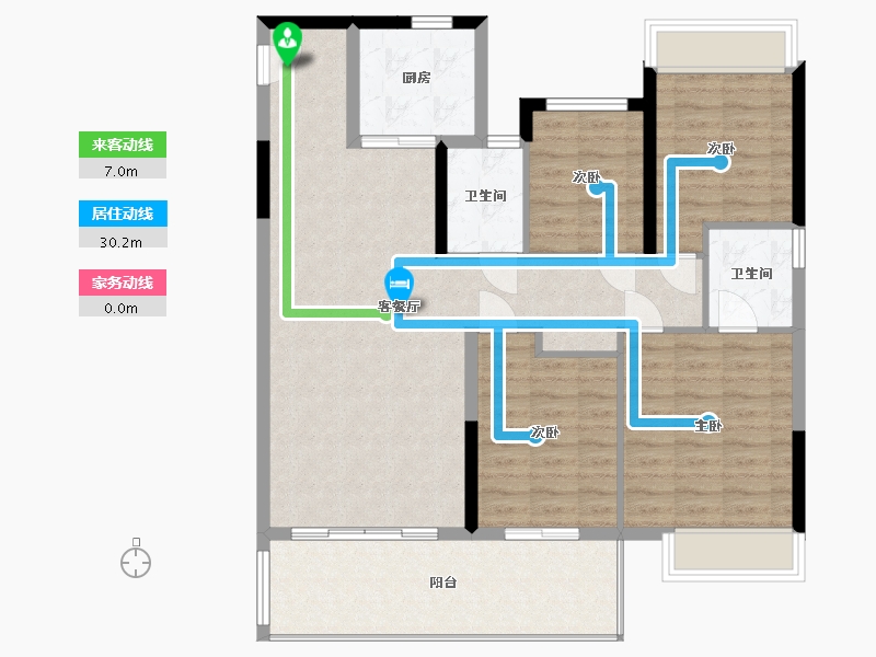 广西壮族自治区-南宁市-建发五象印月-106.40-户型库-动静线