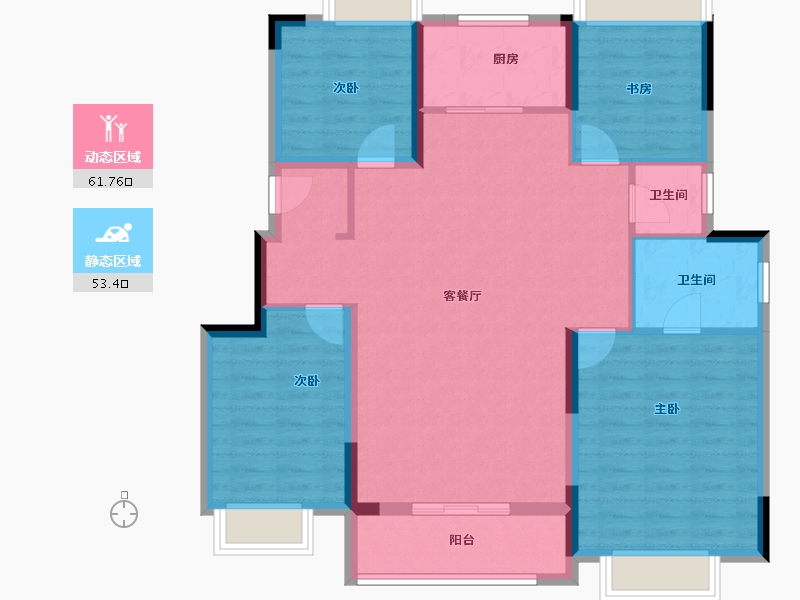 江苏省-南京市-仁恒海和院-104.01-户型库-动静分区