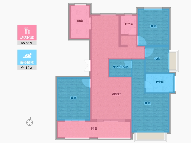 江苏省-南京市-绿城云栖玫瑰园-118.40-户型库-动静分区