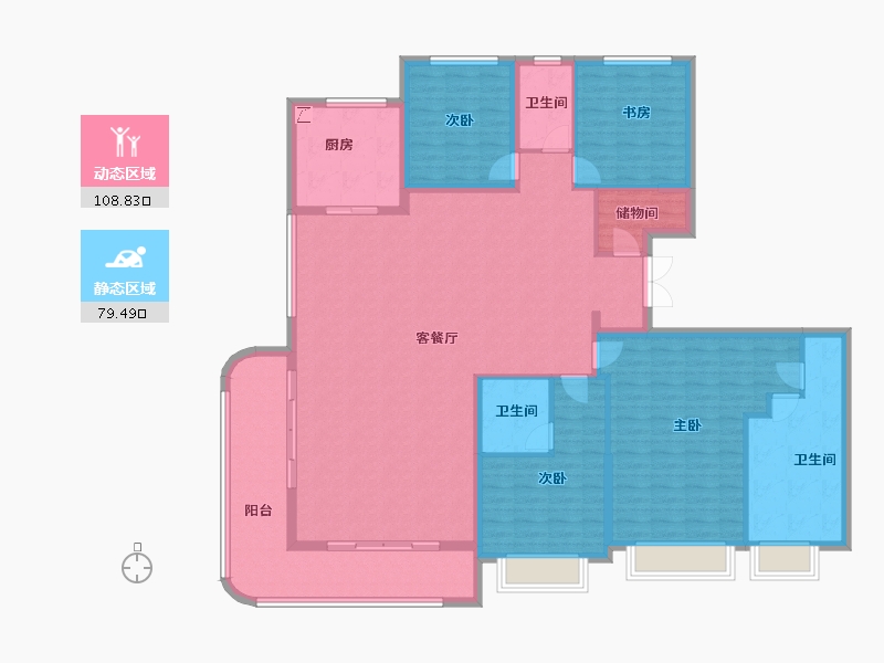 北京-北京市-世茂北京天誉-172.24-户型库-动静分区