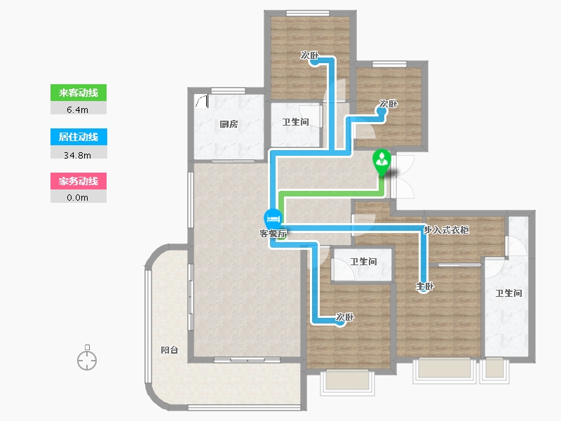 北京-北京市-世茂北京天誉-148.28-户型库-动静线