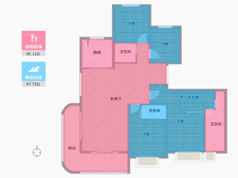 北京-北京市-世茂北京天誉-148.28-户型库-动静分区