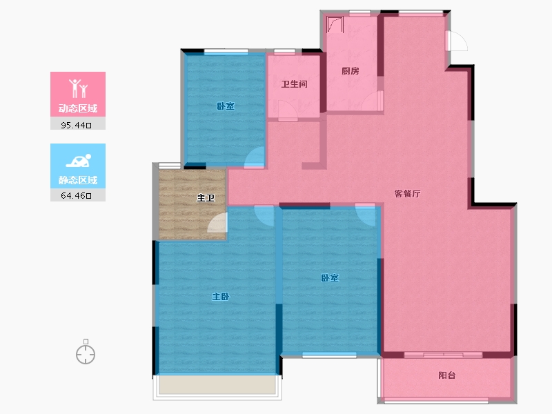 河南省-郑州市-正商兰庭华府-152.64-户型库-动静分区