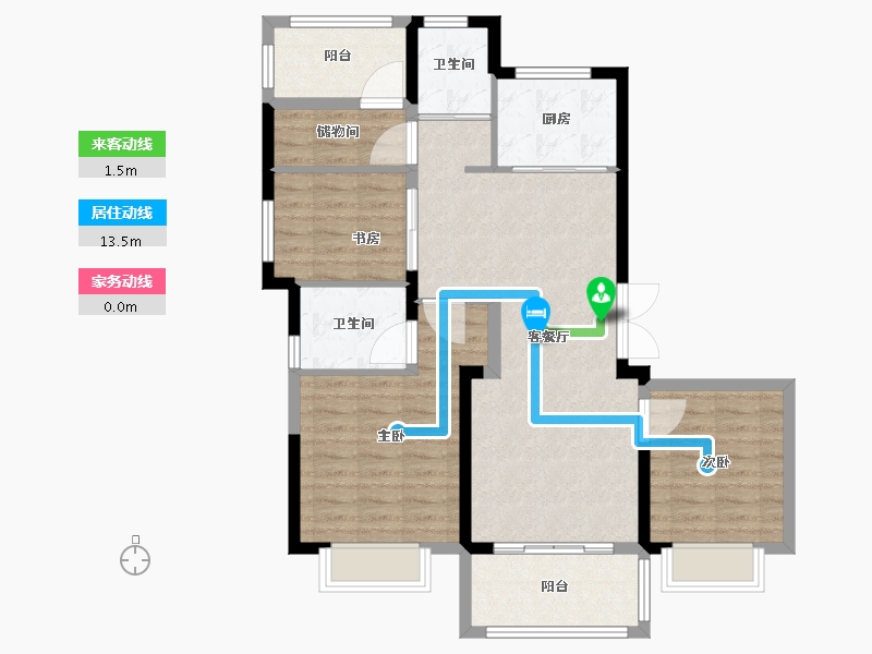 江苏省-南京市-鲁能硅谷公馆-92.01-户型库-动静线