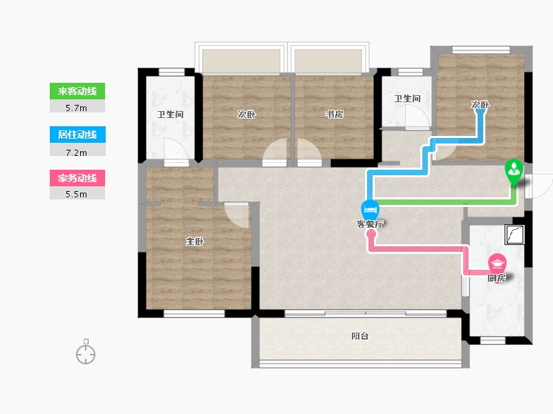 四川省-成都市-保利珑堂里院-102.00-户型库-动静线