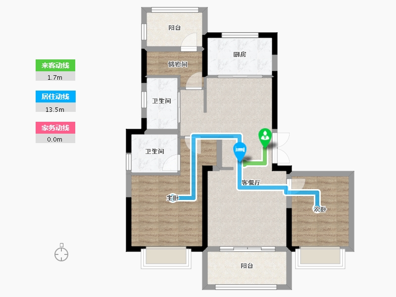 江苏省-南京市-鲁能硅谷公馆-84.01-户型库-动静线