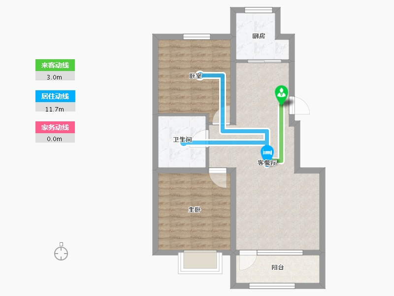 吉林省-长春市-御桂园咏椿-65.23-户型库-动静线