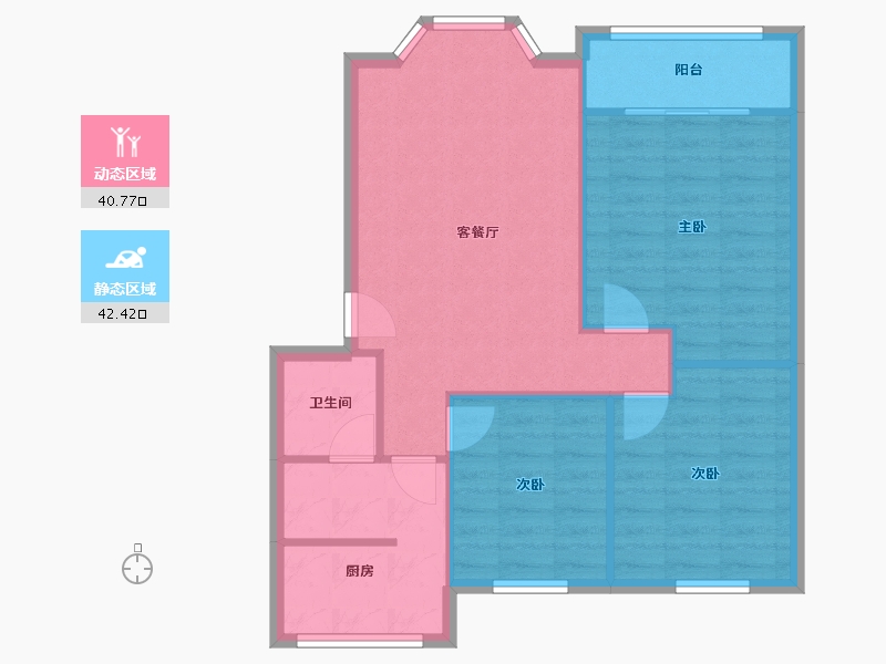 四川省-成都市-清江华庭-A区-91.00-户型库-动静分区