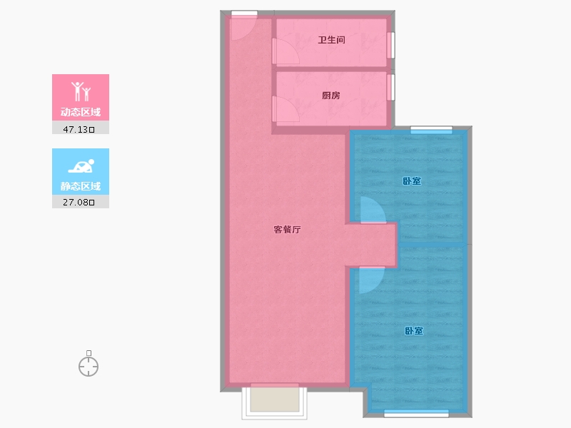 天津-天津市-大唐盛世-66.50-户型库-动静分区