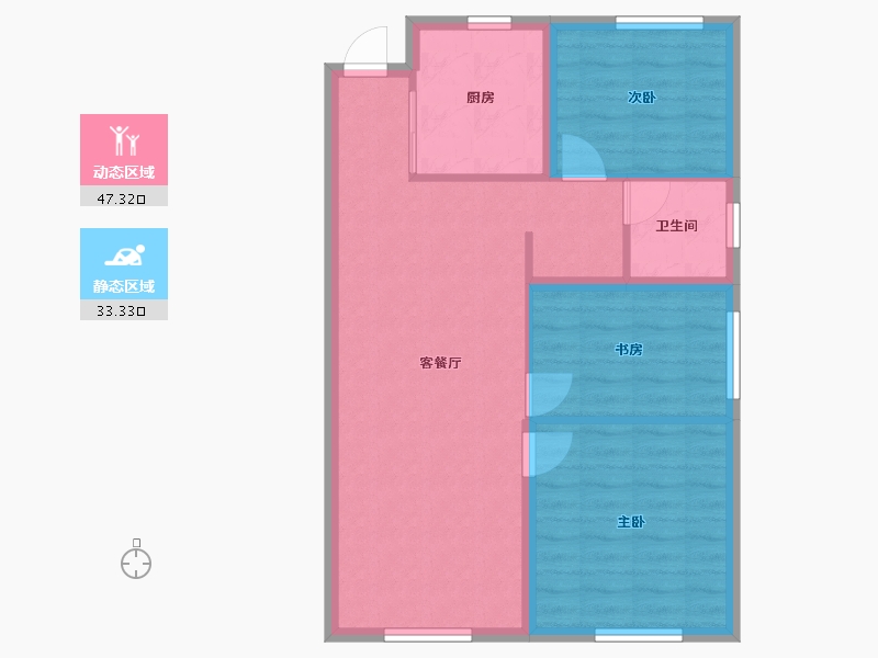 天津-天津市-中海国际公园城-72.79-户型库-动静分区