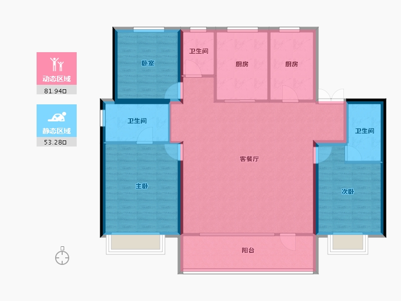 北京-北京市-国祥雲著-122.97-户型库-动静分区