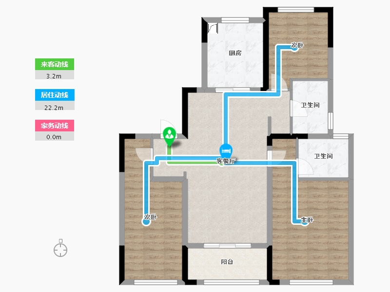 江苏省-南京市-龙湖春江郦城-99.20-户型库-动静线