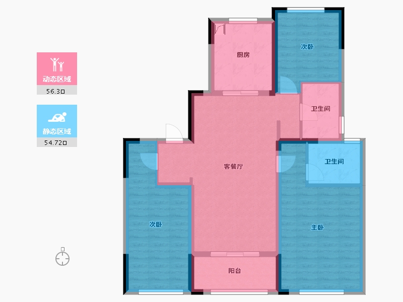 江苏省-南京市-龙湖春江郦城-99.20-户型库-动静分区