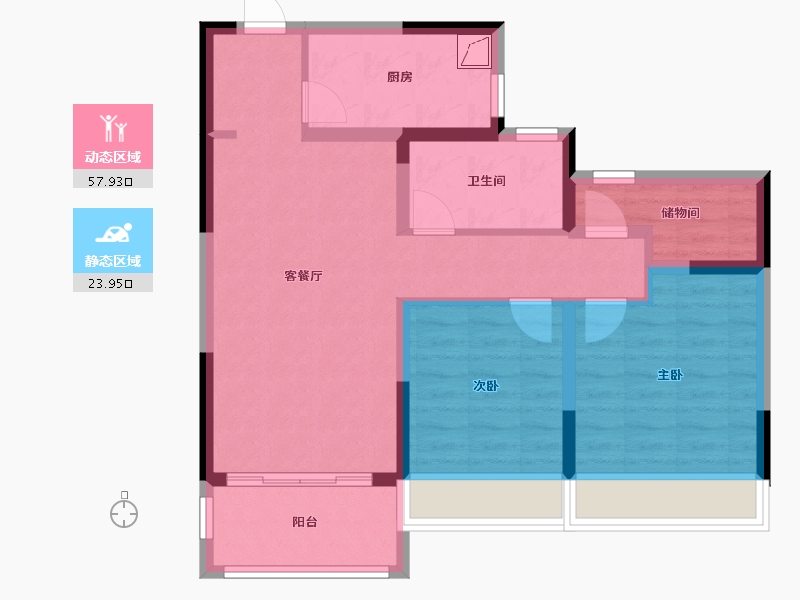 江苏省-南京市-龙湖春江郦城-72.01-户型库-动静分区