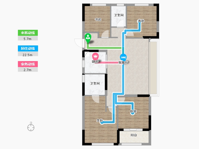 浙江省-杭州市-华景川·云萃天和城-97.49-户型库-动静线