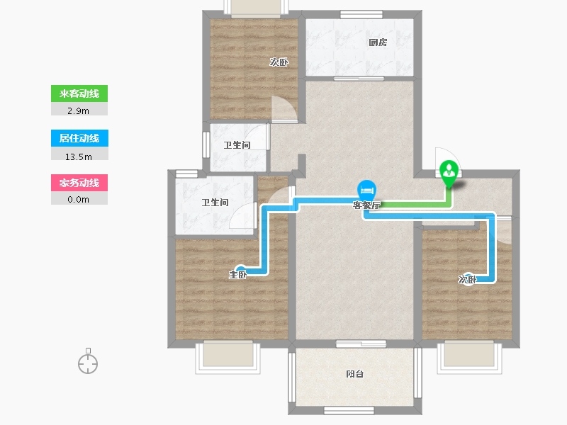 江苏省-南京市-平澜府-92.00-户型库-动静线