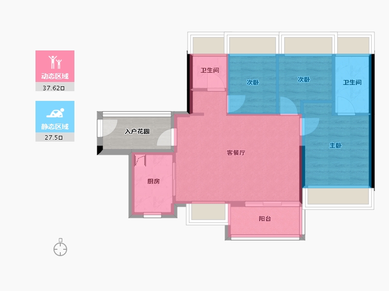 广东省-广州市-越秀星汇城-66.17-户型库-动静分区