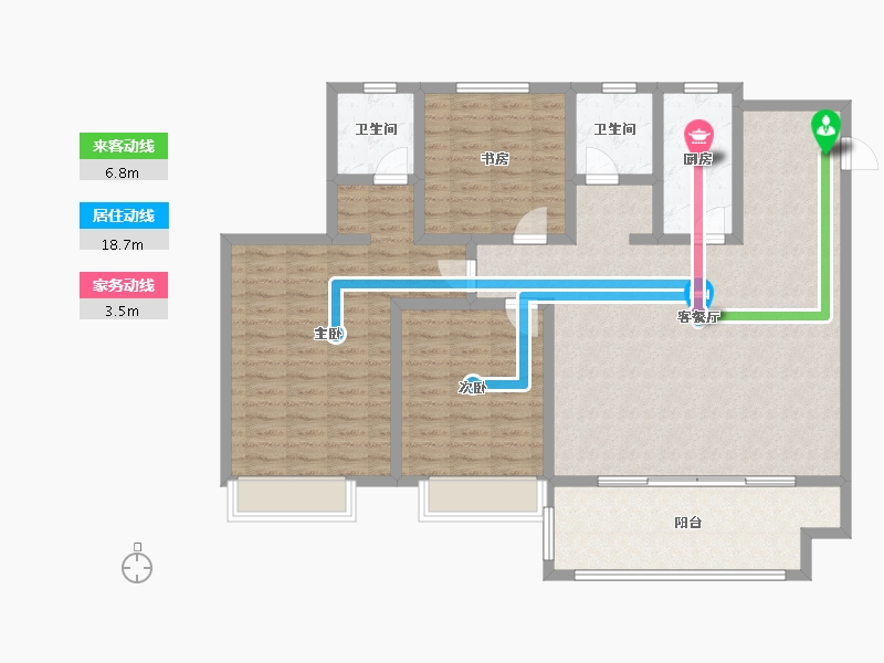 江苏省-常州市-荷樾府-100.00-户型库-动静线