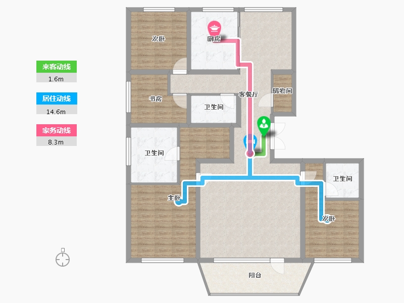 北京-北京市-合生缦云-143.46-户型库-动静线