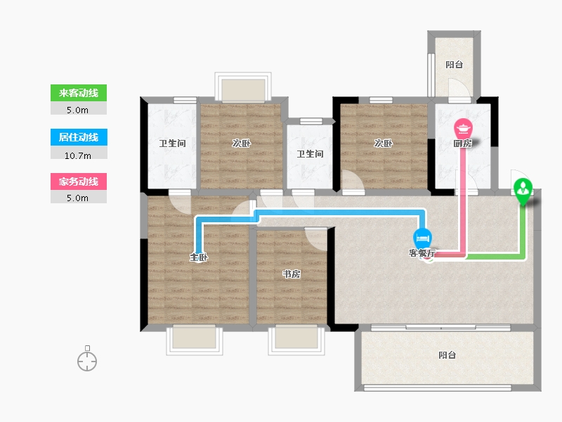 四川省-绵阳市-绵州水郡-130.00-户型库-动静线