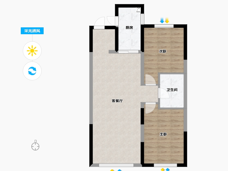 吉林省-长春市-中铁逸境-67.13-户型库-采光通风