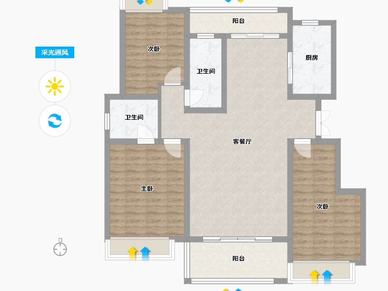 江西省-宜春市-九岭嘉园-110.00-户型库-采光通风