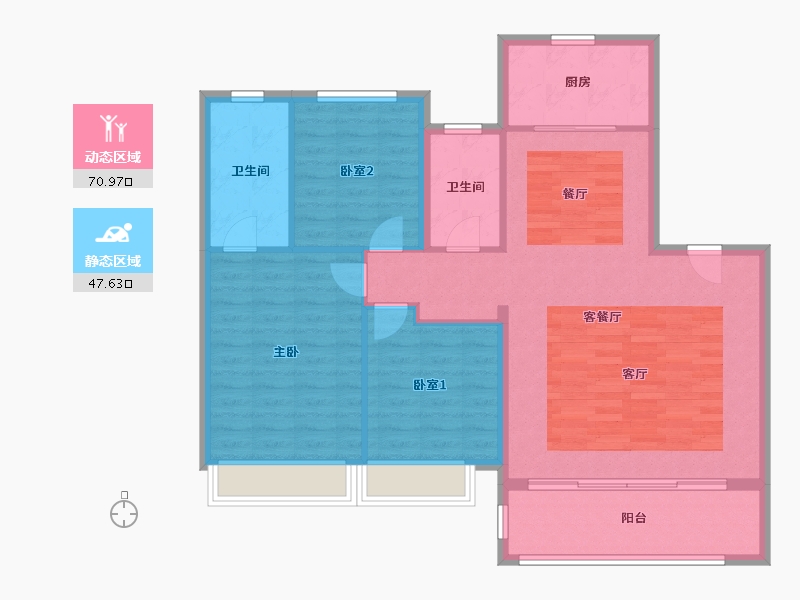 江苏省-苏州市-中海·阅湖湾​-108.67-户型库-动静分区