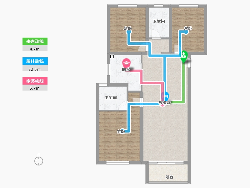 河北省-廊坊市-金威·京南生态城-93.00-户型库-动静线