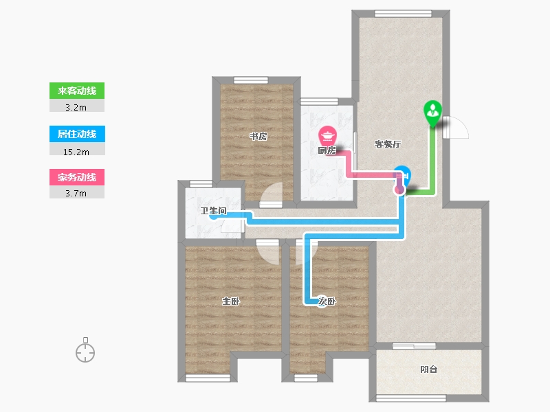 江苏省-南京市-东方公馆-92.31-户型库-动静线