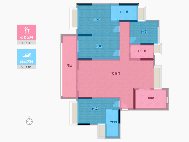 广东省-惠州市-嘉旺城-155.00-户型库-动静分区